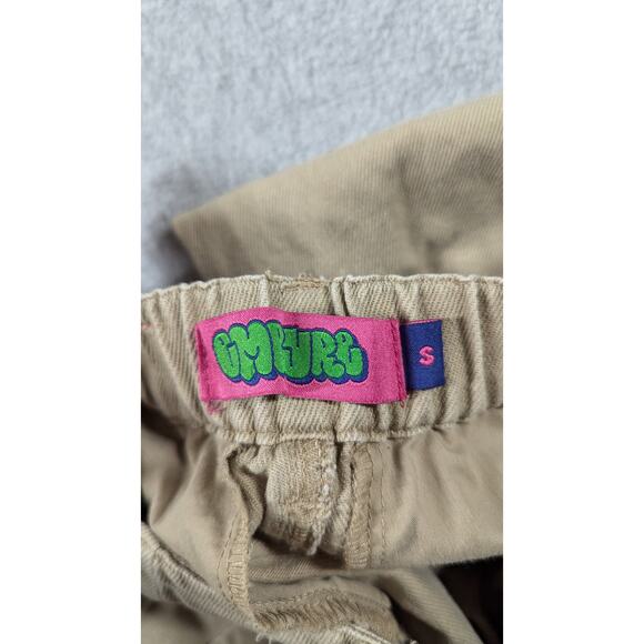 EMPYRE Women Pants Small Tori Y2K Khaki Twill Canvas Baggy Relax Khaki - Picture 6 of 10